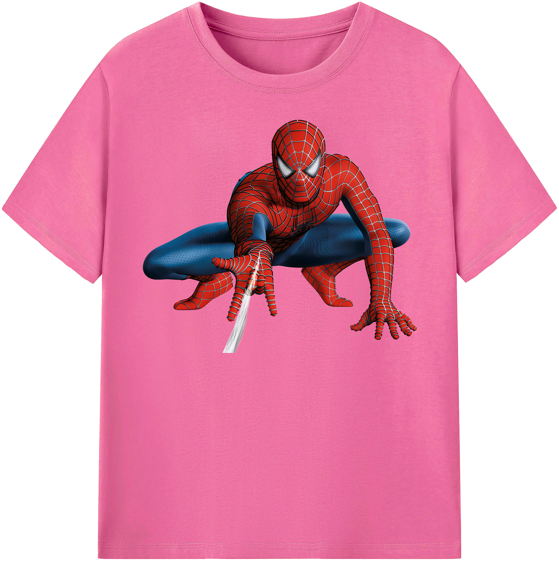 （画像用） Spider Man スパイダーマン レディースカジュアルプリントTシャツ（綿100％）